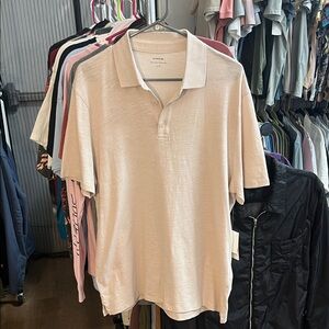 Vince Men's Sand Slub Polo Shirt